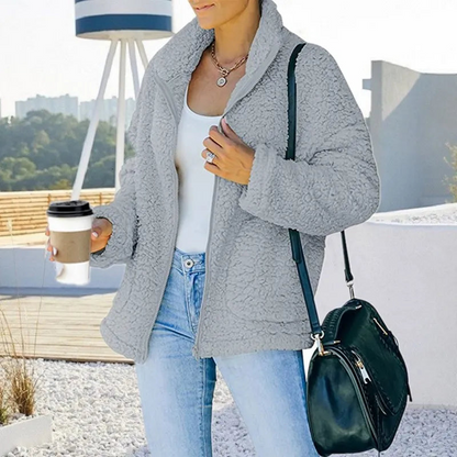 Veste Femme Longue et Élégante en Duvetyn