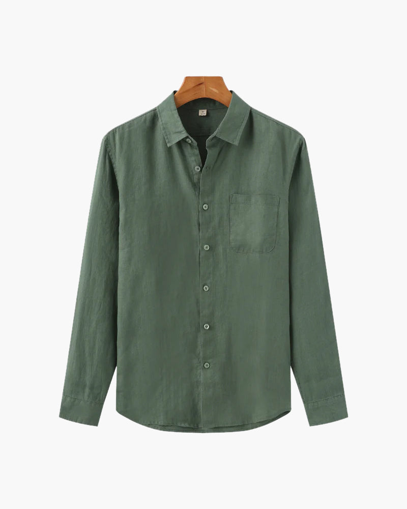 Chemise Homme Léger Lin Coton Été