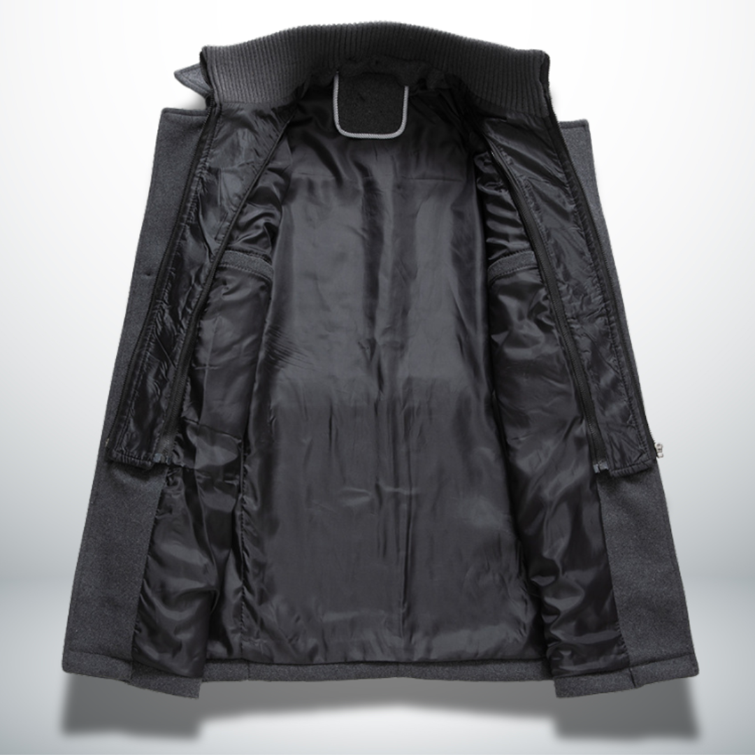 Manteau Homme Élégant avec Fermeture Boutons