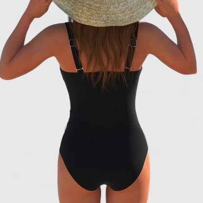 Maillot de bain une pièce Femme Col V Croisé Lien Latéral