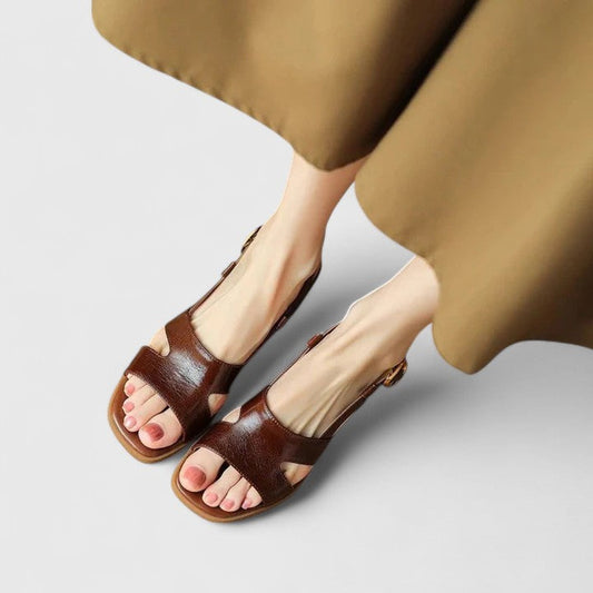 Sandales Femme Décontractées à Bout Ouvert et Sangles - BerlinGlamour