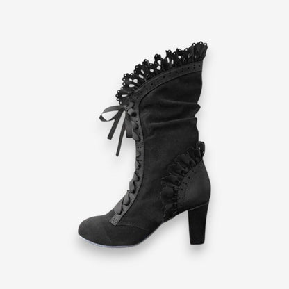 Bottines à Talons Hauts Femmes Chic en Cuir - PanierRoyale