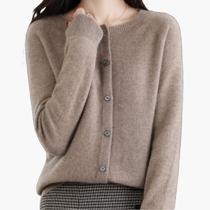 Gilet Féminin Rose Pastel Boutons Décoratifs