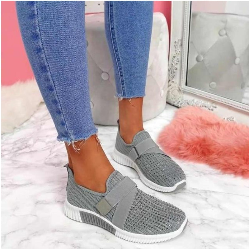 Baskets Femmes Mode à Lacets Élastiques