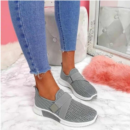 Baskets Femmes Mode à Lacets Élastiques