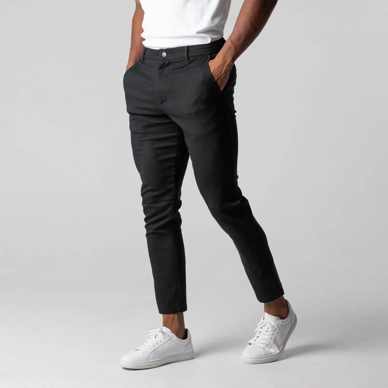 Pantalon Homme Noir Classique Élégant