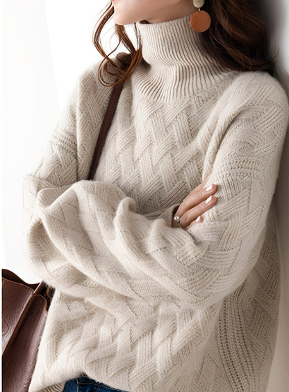Pull Col Roulé Doux et Élégant pour Femme
