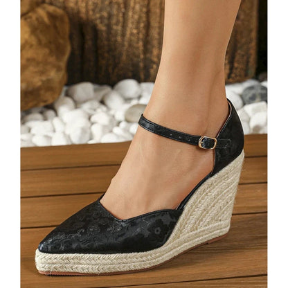 Espadrille Femme Confort à Bout Pointu et Boucle Déco - PanierRoyale