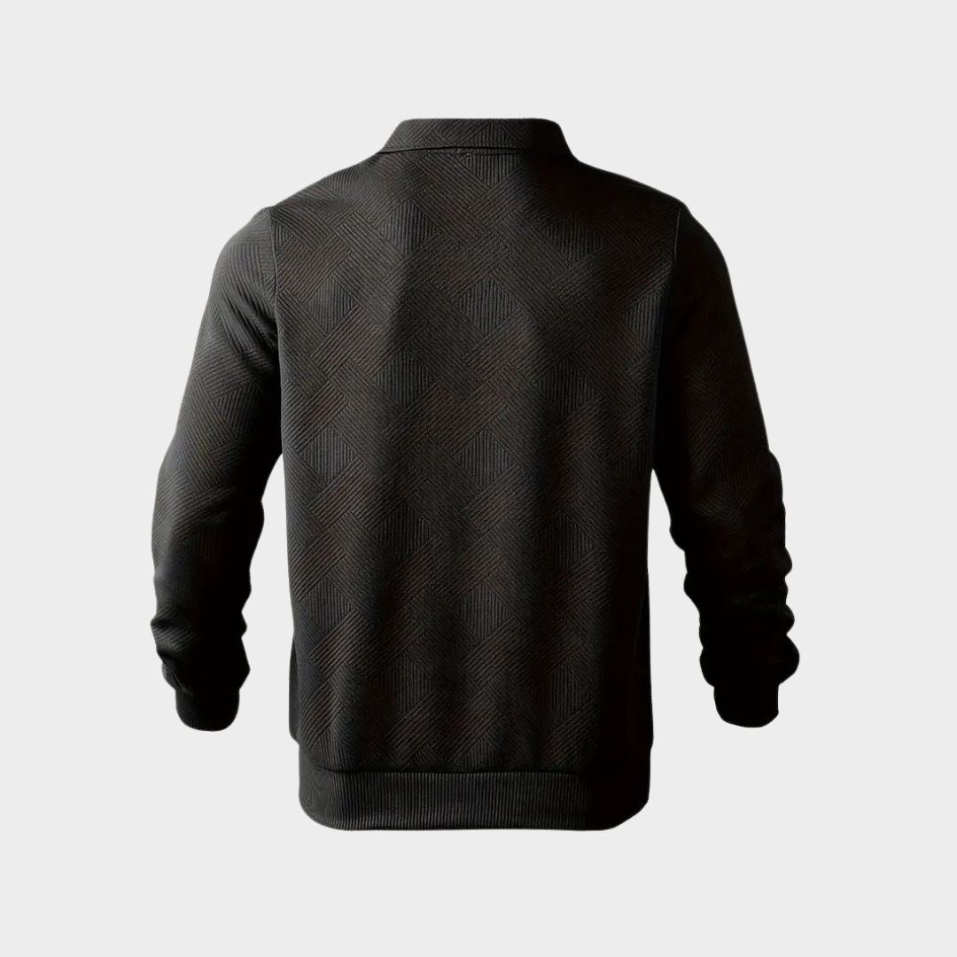 Pull Homme Col Zippé Décontracté