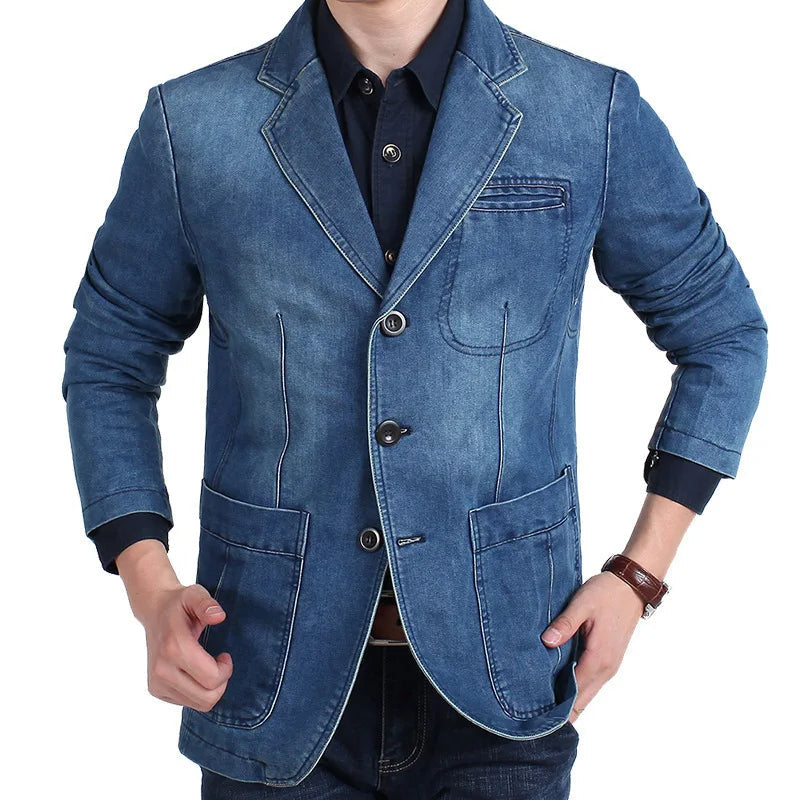 Veste denim classique ajustée - PanierRoyale