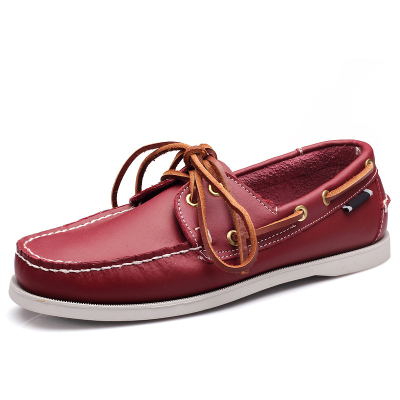 Chaussures Loafer Homme Cuir Ergonomique avec Lacets