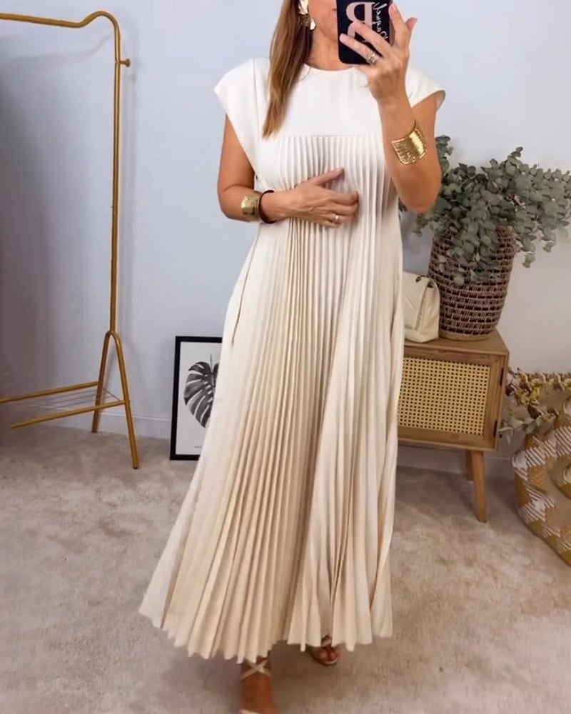 Robe longue Femme Tissu confortable Coupe fluide avec poches