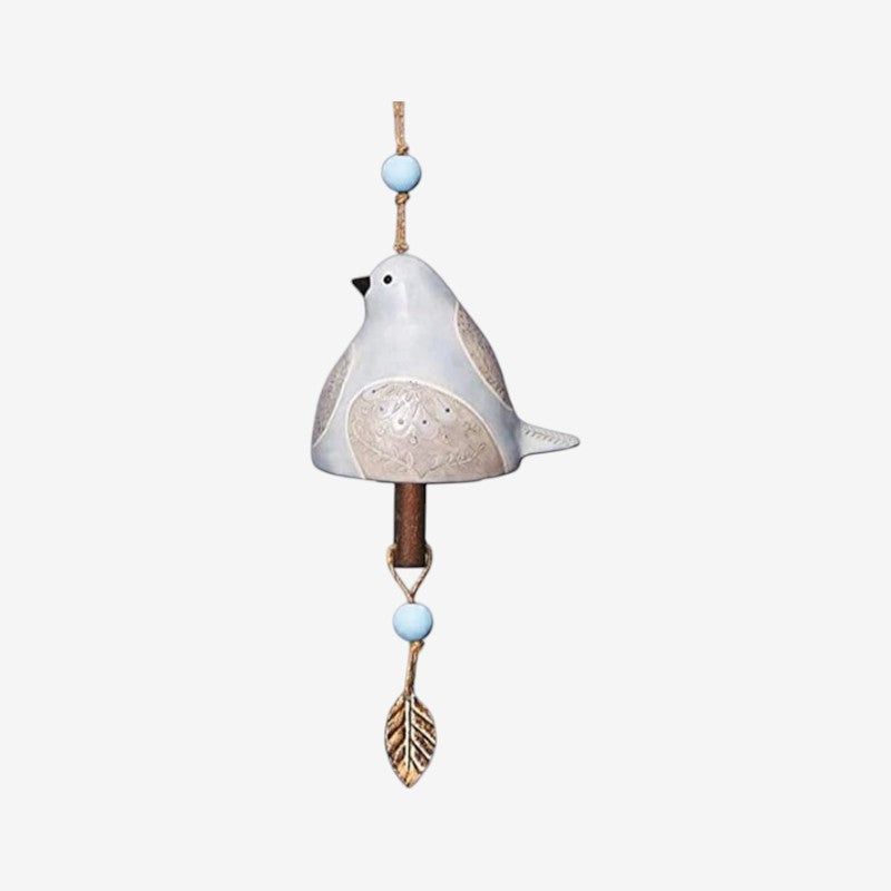 Carillon à Vent Décoratif en Métal avec Feuilles