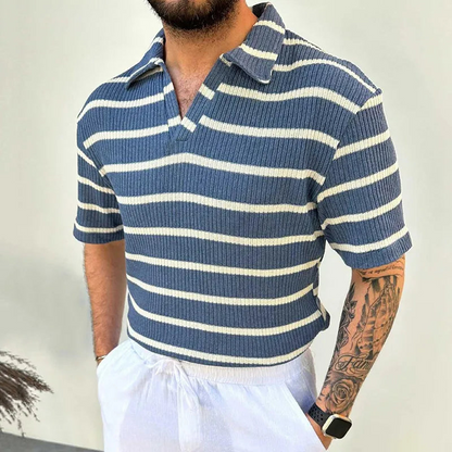 T-shirt Homme Marine Manche Courte Décontracté