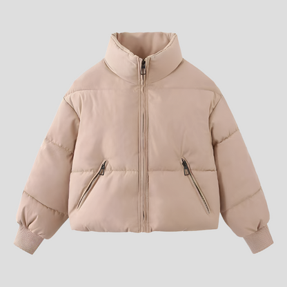 Veste Doudoune Féminine Hiver Matelassée Col Montant