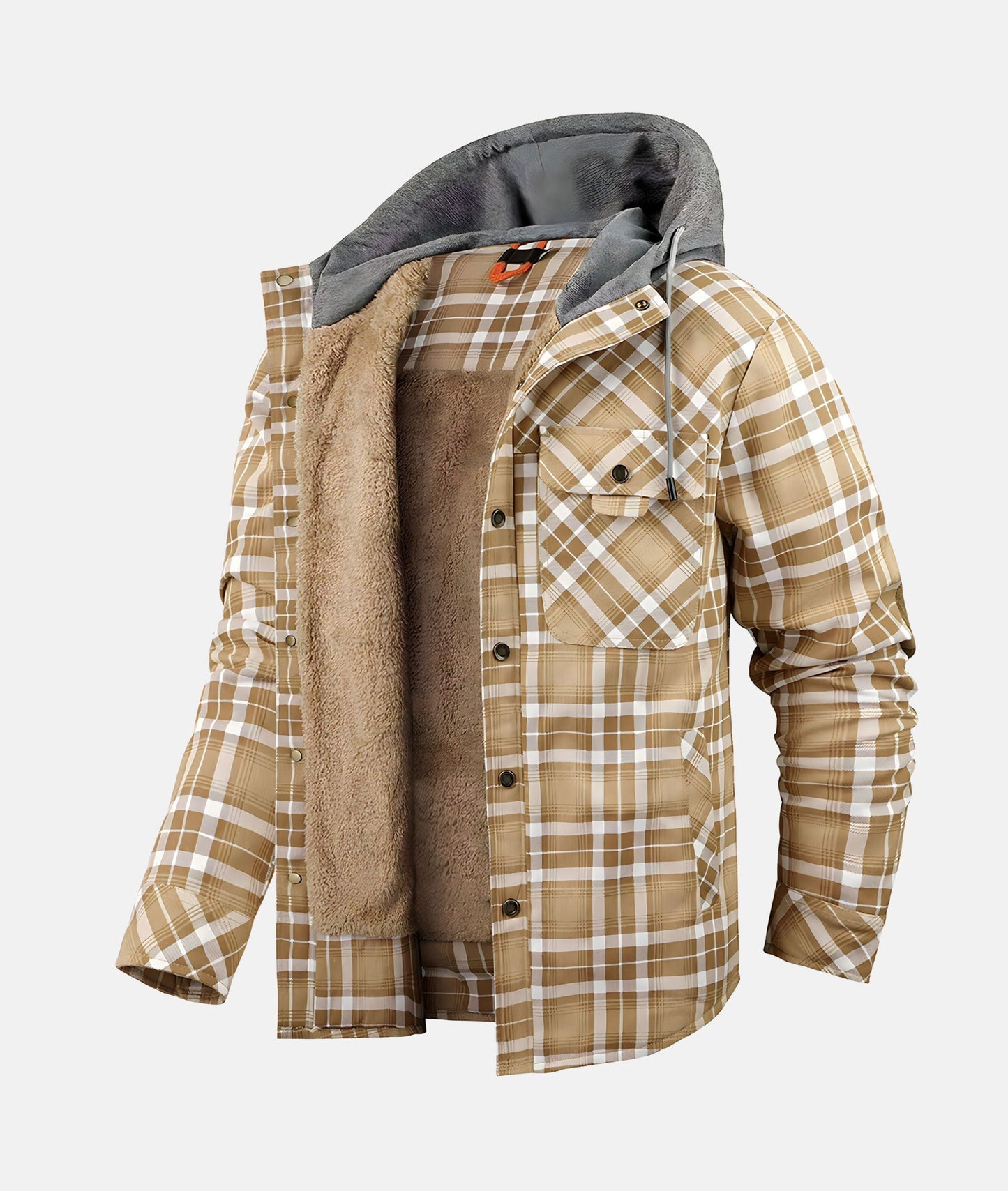 Blouson Hiver Homme avec Capuche et Doublure Polaire