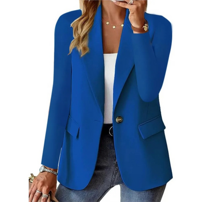 Blazer Femme Long Manches Élégant Tailleur