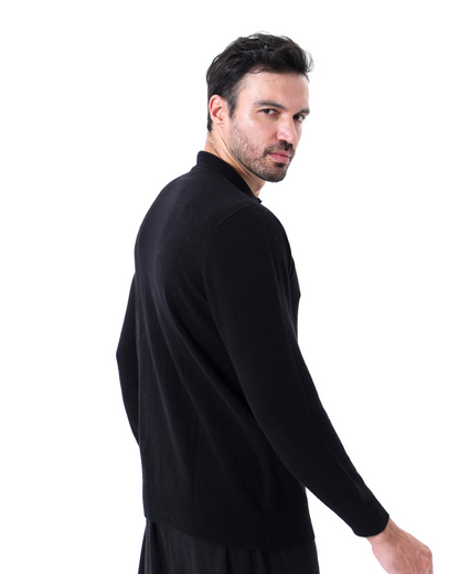 Pull Cashmere Homme Col Polo Élégant