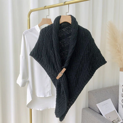 Écharpe Femme Tricotée Brun Cachemire Hiver