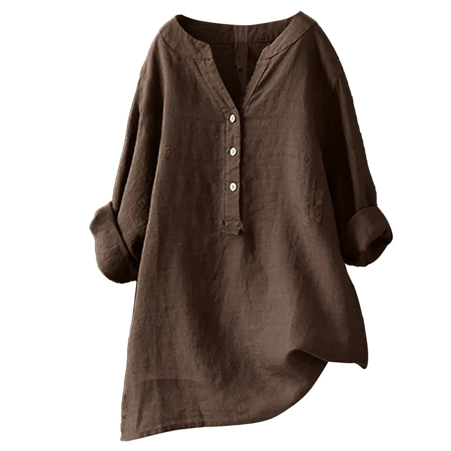 Blouse Femme Chic en Tissu Léger avec Col Rouge Élégant