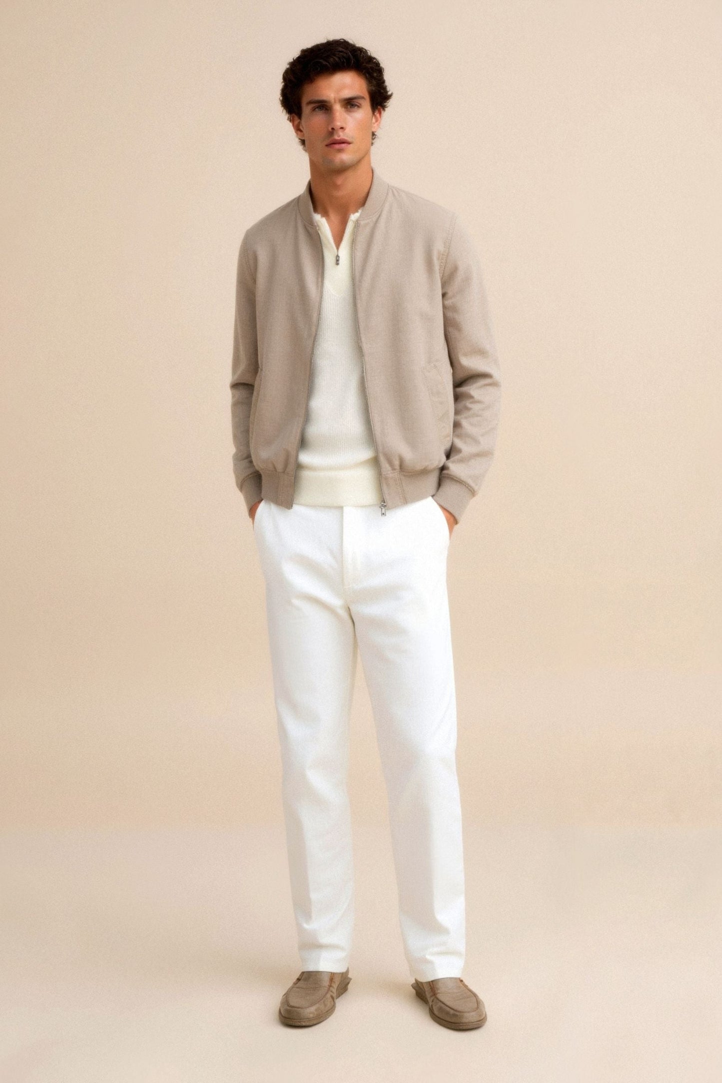 Blouson Aviateur Minimaliste Élégant et Polyvalent
