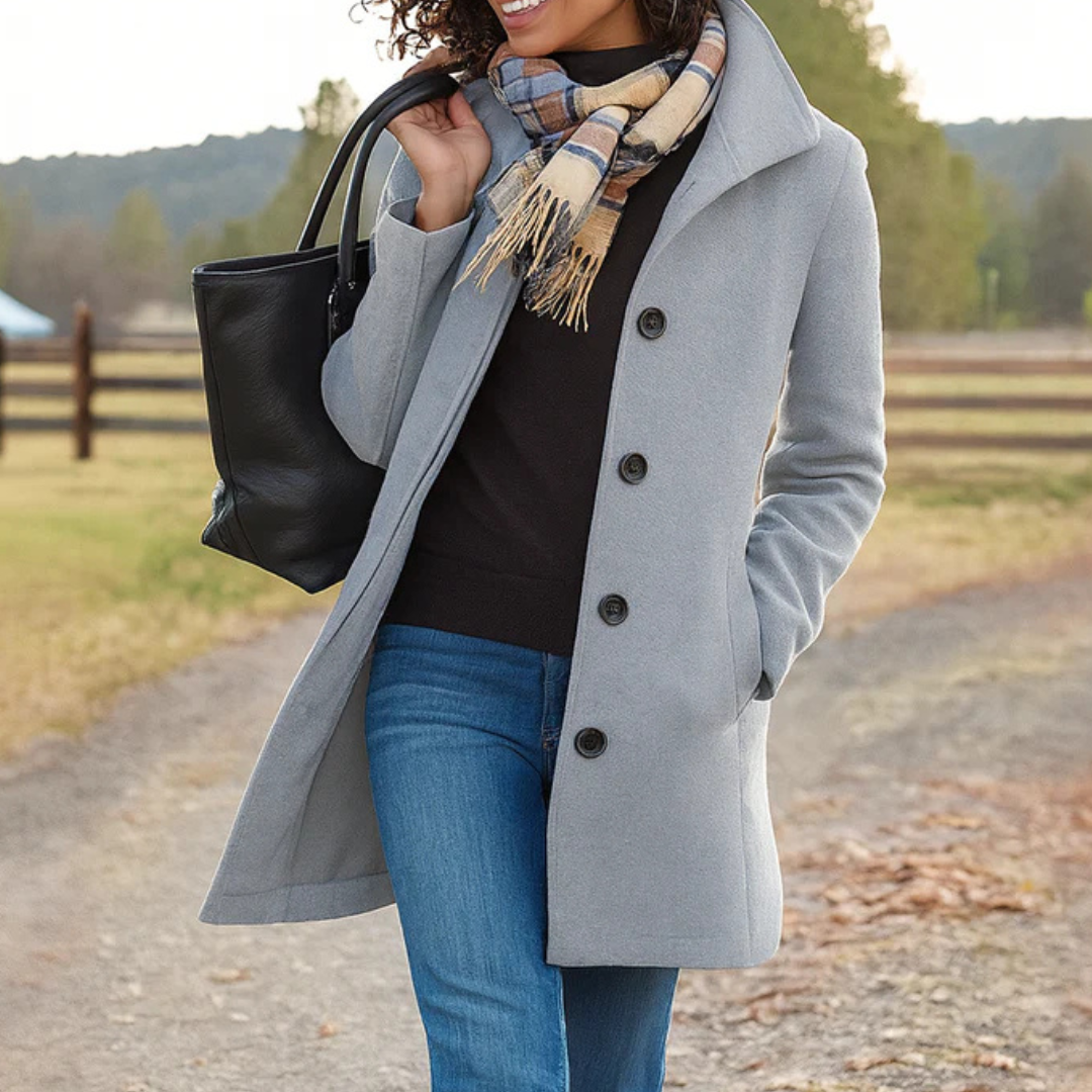 Manteau Femme Classique Hiver Boutons Devant