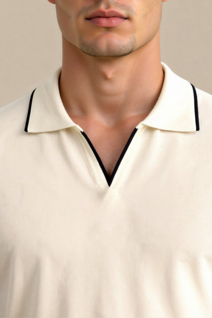Chemise Polo Homme Contraste Élégant et Moderne
