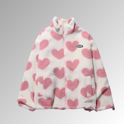 Manteau Peluche Double Face Coupe Confortable