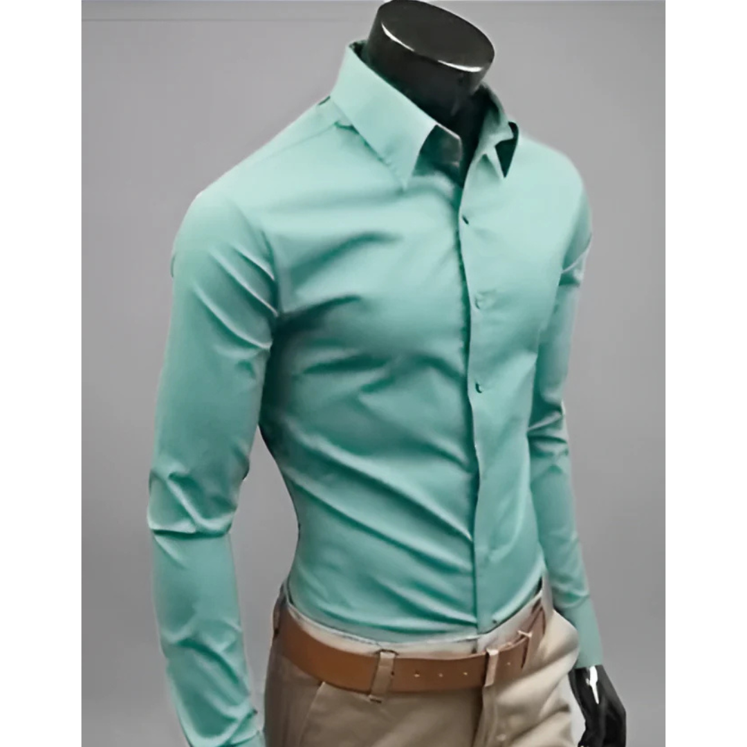 Chemise Homme Slim Manches Longues Classique