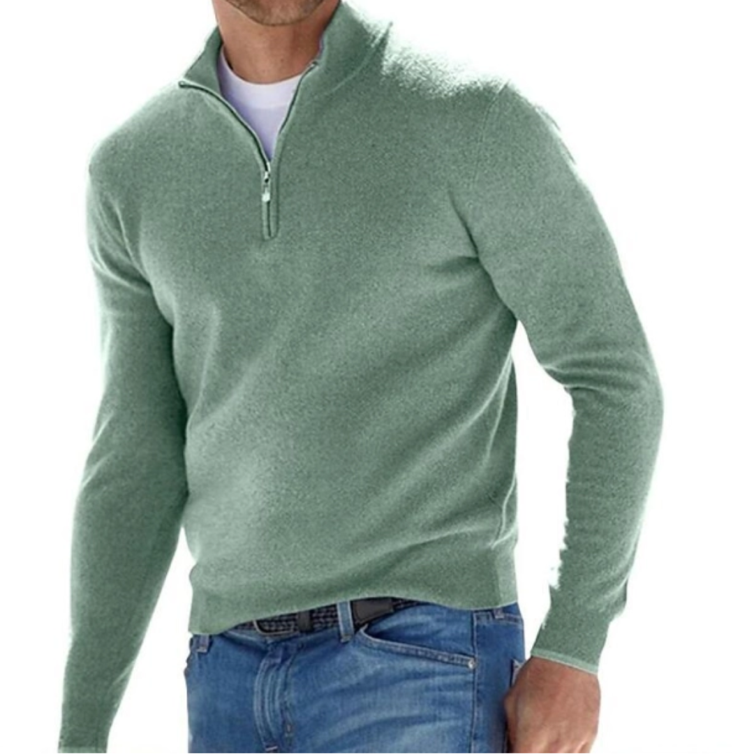 Pull Homme Hiver Chaud et Élégant Zippé