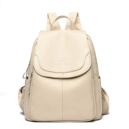 Sac à dos femme cuir noir ajustable