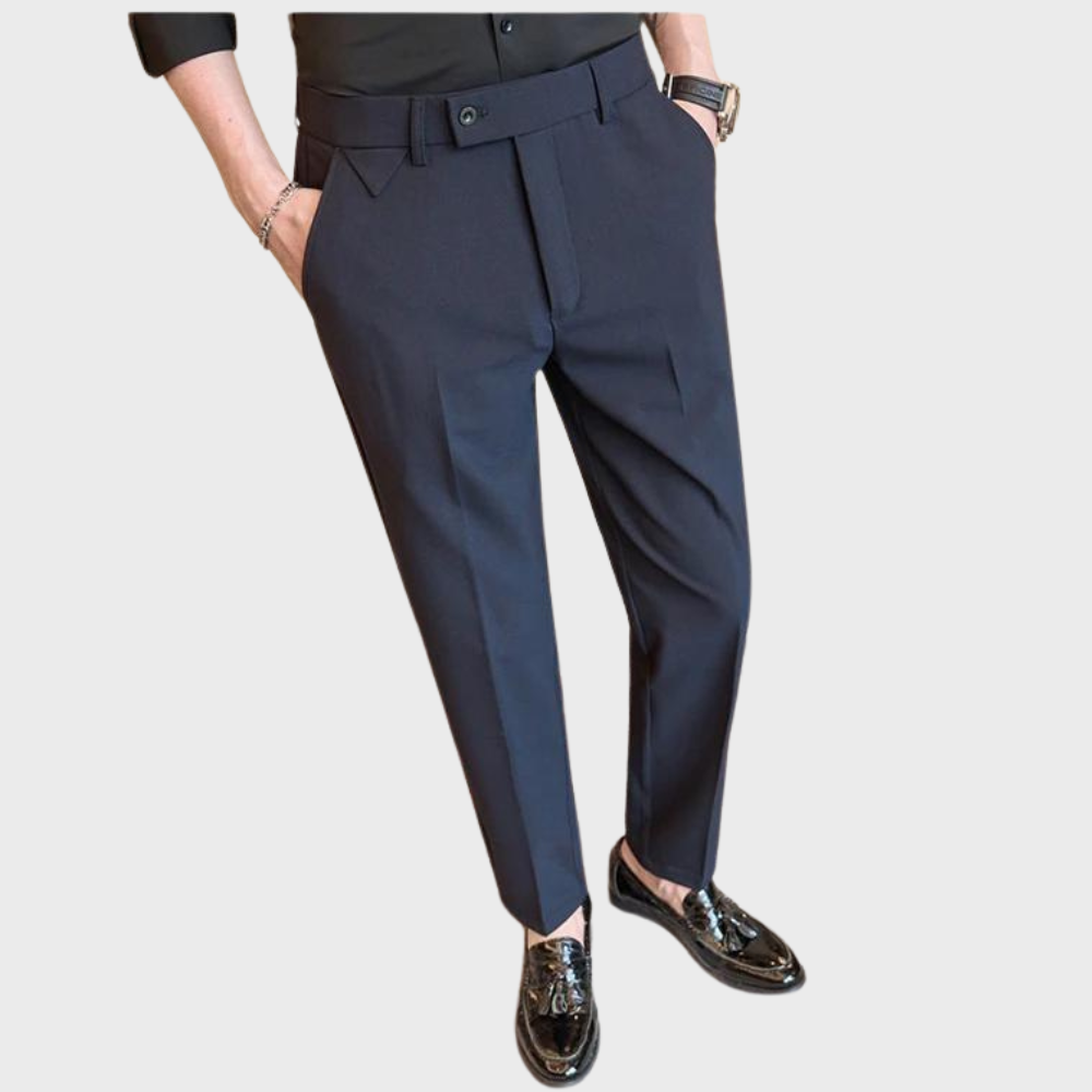 Pantalon Homme Slim Fit Noir Élégant