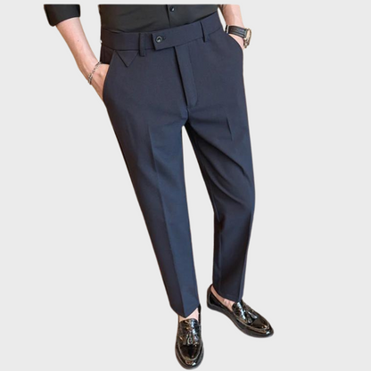 Pantalon Homme Slim Fit Noir Élégant