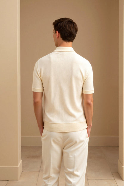 Chemise Polo Beige Élégante et Classique