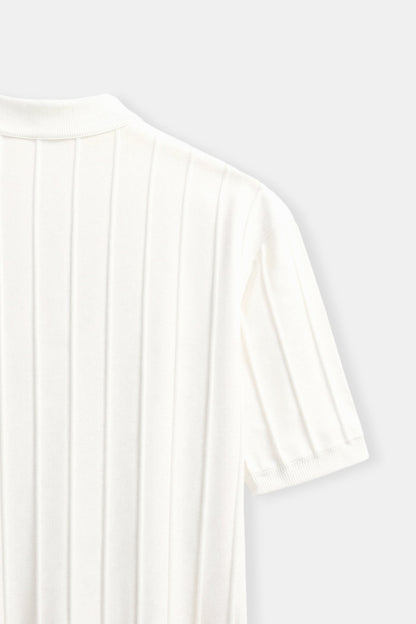 T-Shirt Rayé Classique Col Rond Épais et Confortable