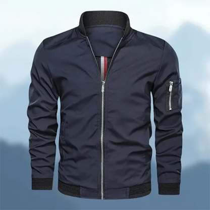 Veste Homme Imperméable Hiver avec Capuchon et Fermeture Éclair