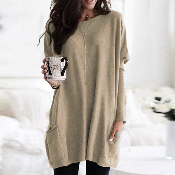 Pull Femme Grand Taille avec Poches pour Hiver