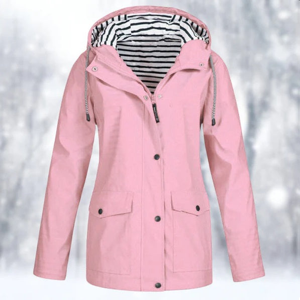 Veste Imperméable Femme Jaune Citron Legère et Étanche
