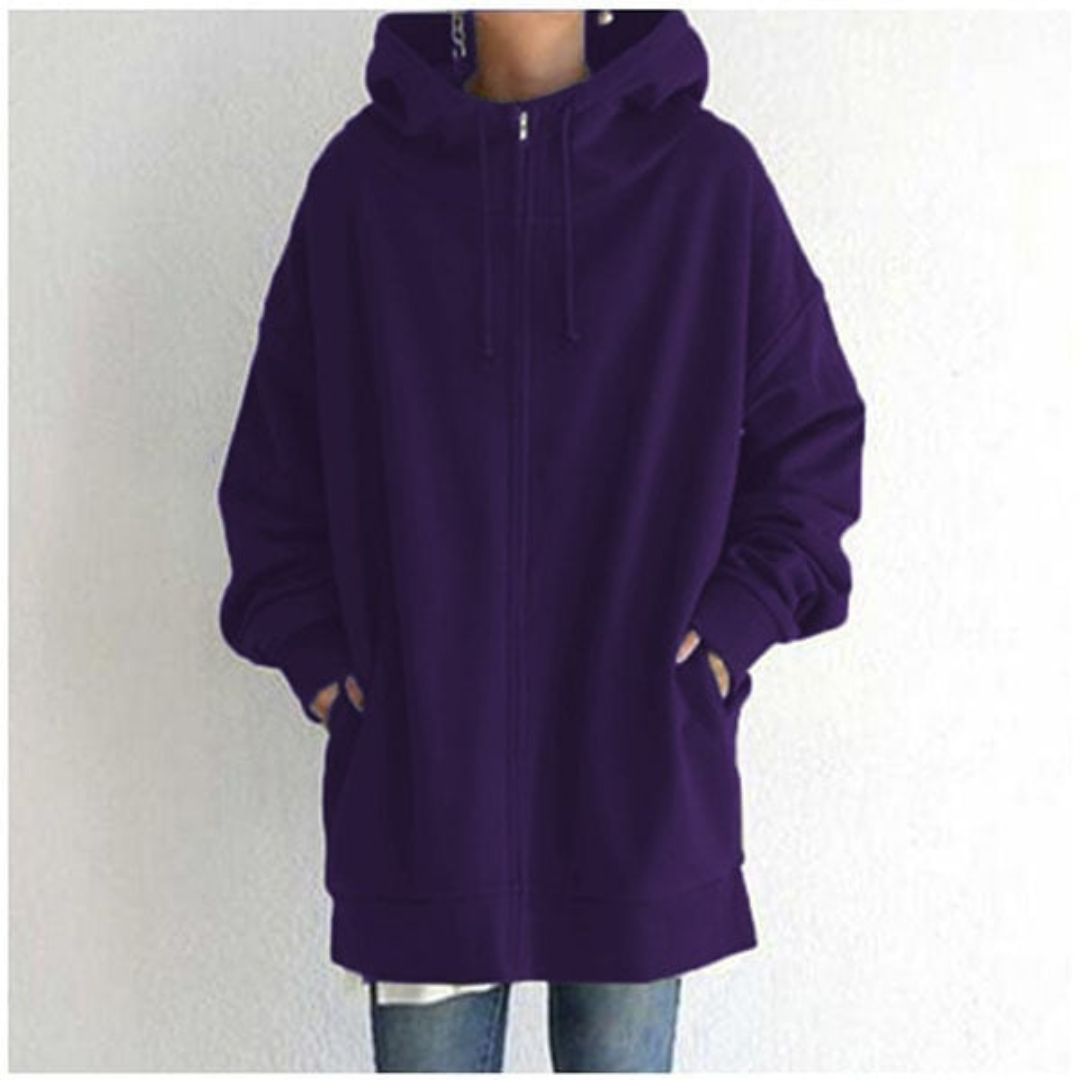 Sweat à Capuche Sport Zippé Noir Unisexe
