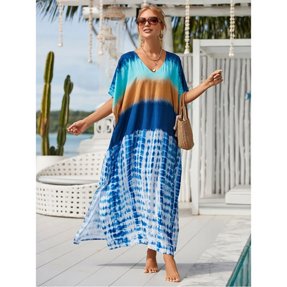 Kaftan Décontracté Col en V Été Léger