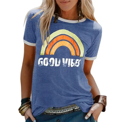 T-shirt Femme Décolleté V Été Legère
