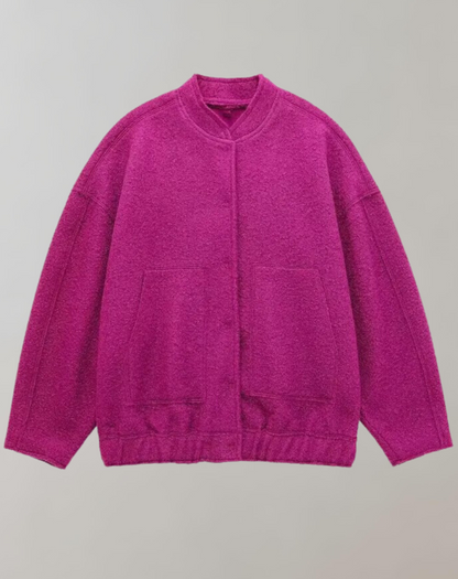 Blouson Bomber Sport Casual à Fermeture Éclair
