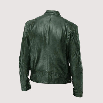 Veste Homme Cuir Véritable Coupe Classique Confort Toutes Saisons