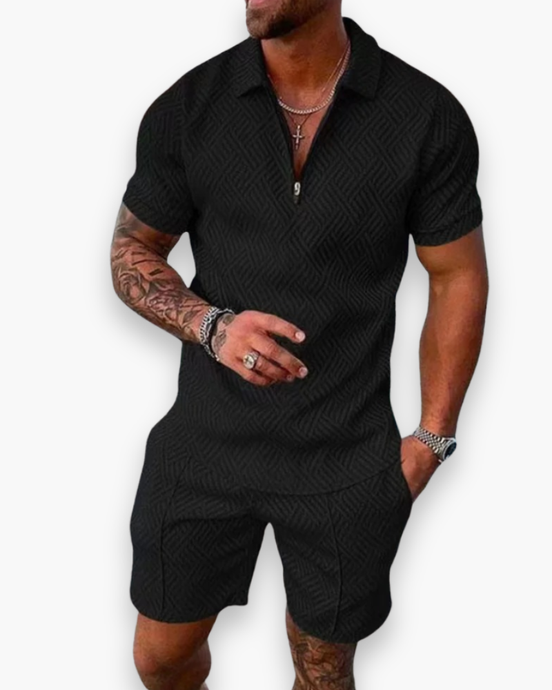 Tenue Homme Décontractée - Ensemble Polo et Short pour Été - PanierRoyale