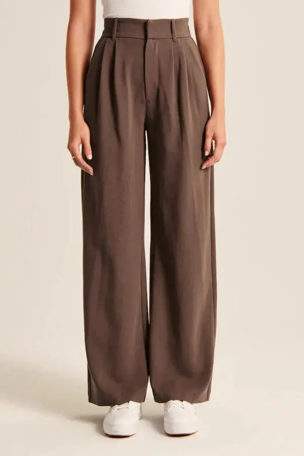 Pantalon Large Évasé Haut de Gamme Classique