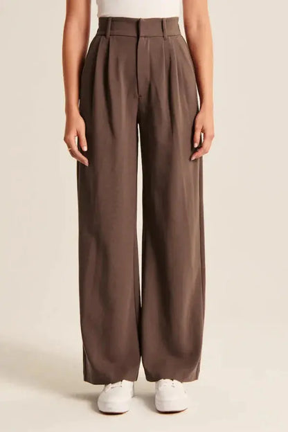 Pantalon Large Évasé Haut de Gamme Classique