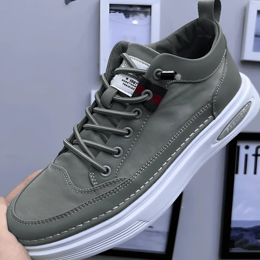 Baskets Homme Cuir Noir Étanche Sportif - PanierRoyale