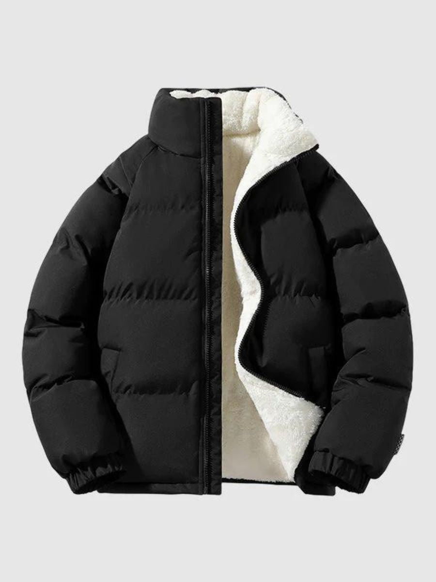 Doudoune Homme Hiver Longue avec Capuchon et Fermeture Éclair
