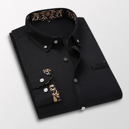 Chemise Homme Taille Grande Manches Longues Coton - PanierRoyale
