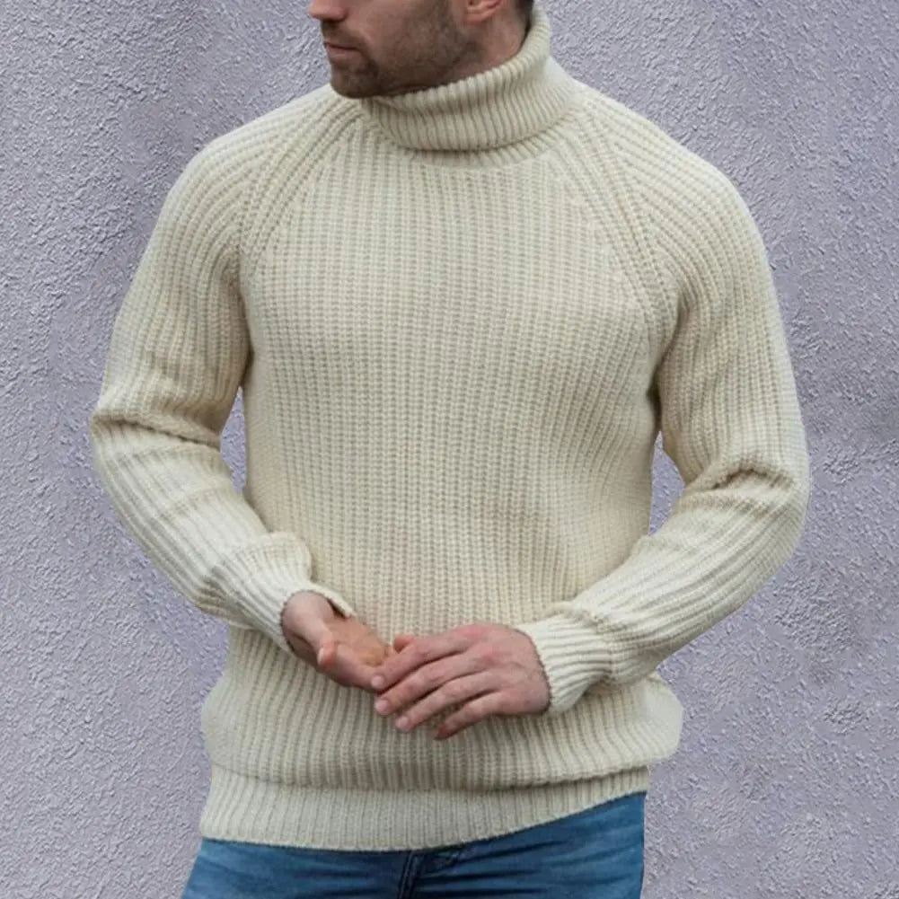 Pull Homme Col Roulé en Tricot Doux et Confortable - PanierRoyale